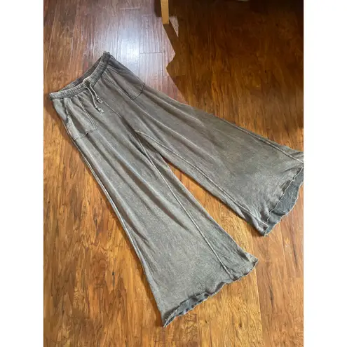 THREE BIRD NEST Relaxing Robin Drawstring Wide Leg Pants Loungewear Sweatpant XL Gray