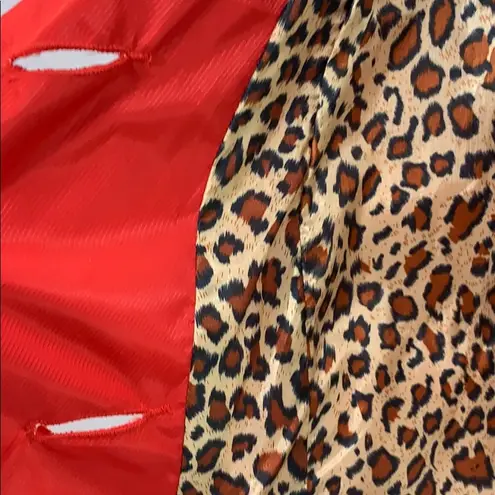 Aziz Red Leopard Cape Coat or Dress
