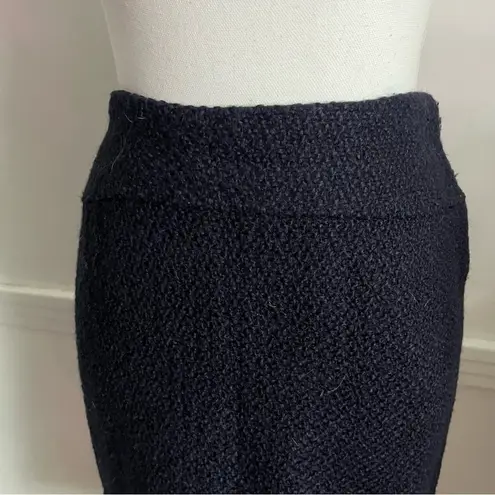Moulinette Soeurs • Navy Boucle Knit Pencil Skirt