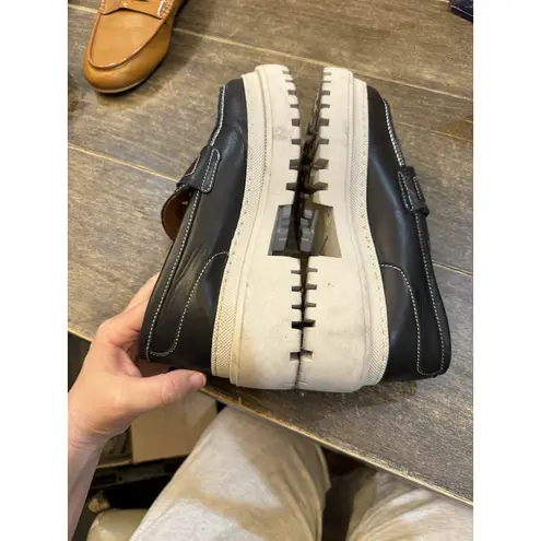 Show The Bear IONA CHUNKY LEATHER LOAFERS Size 8.5 Nordstrom Pallet Pull Black