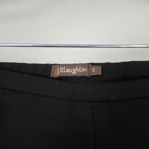 J. McLaughlin Women's Black Elastic Waist Comfort Ankle Leggings Pants Size 2