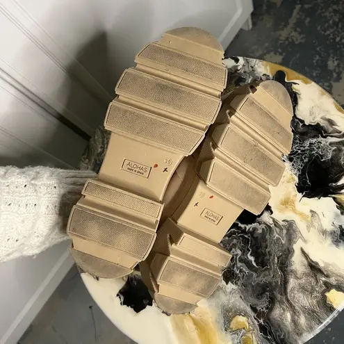 Alohas Anthropologie Trailblazer Platform Crystal Buckle Loafer Size 8.5