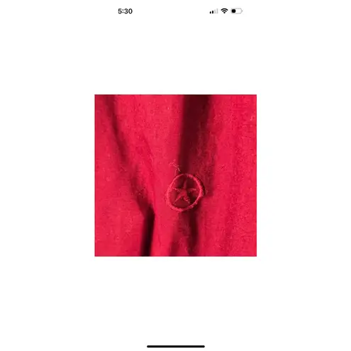 Converse Vintage  One Star Button Up Shirt Women Size Small Red Roll Tab Pocket - Image 4