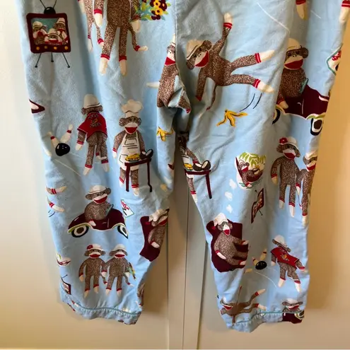 Nick & Nora Women’s Sock Monkey Bowling Slumber Pajama Pants Size Large