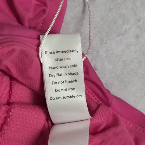 ANDIE NWT Longline Tank Top Rouge Pink Bikini Adjustable Ruched Scoop Neck Small