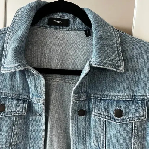Theory 1075  Denim Jacket Size P/XS Color Blue - Image 3