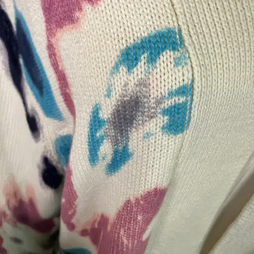 Sun Stone Womens Cardigan Sweater Medium Open Front Tie Dye Knit Cotton Clean - Image 2