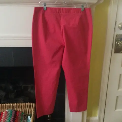 Jones New York Stretch Crop Pants Capris Bright Pink - Size 14