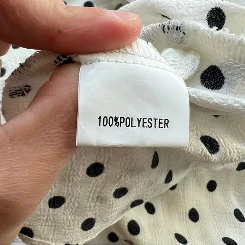 Petal and Pup NWT Tegan ruffle mini skirt polka dots size 12 white black