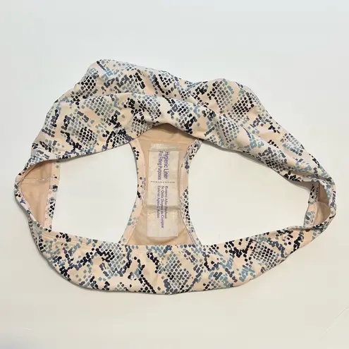 Kona Sol Medium Coverage Bikini Bottom Light Pink Blue Snakeskin Print NWOT XL