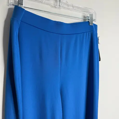 NWT KASPER Knit Studio Large Knit Pant Stretchable Elastic Waist Cabana Blue