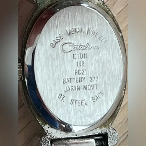 Catalina Ladies Watch Vintage Teardrop Stainless Stretch Bracelet Silver Dial