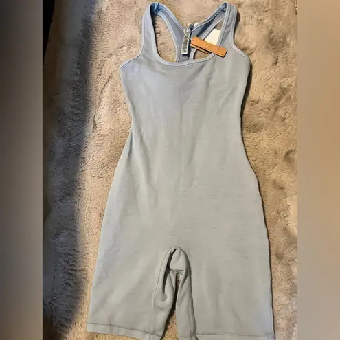 SKIMS NWT Outdoor Mid Thigh Bodysuit in Denim/Pacific Blue