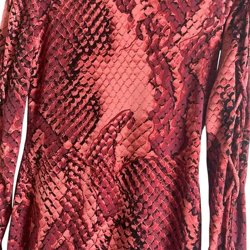 PROJECT RUNWAY SNAKESKIN PRINT dress Size small Red