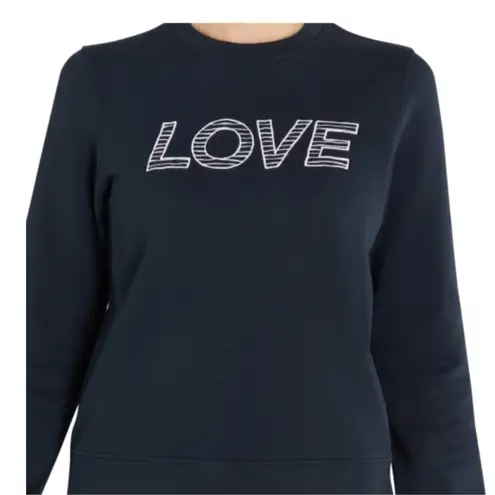 Wimbledon Love Embroidered Sweatshirt in Midnight Size L Blue Size L