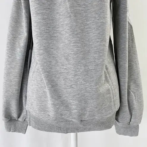 Lumière New Off The Shoulder Sweatshirt Bardot Sweat Top Heather Gray