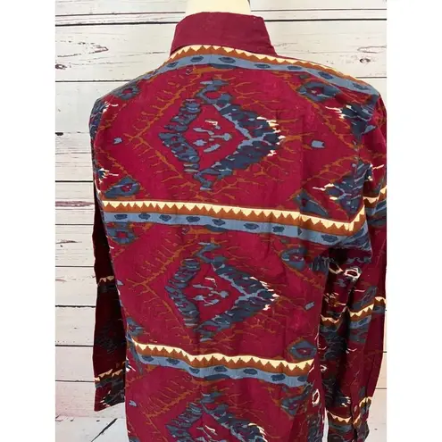 NWT Ozark Mountain Shirt Western Cowgirl Southwestern Vintage Medium Rodeo Women Red