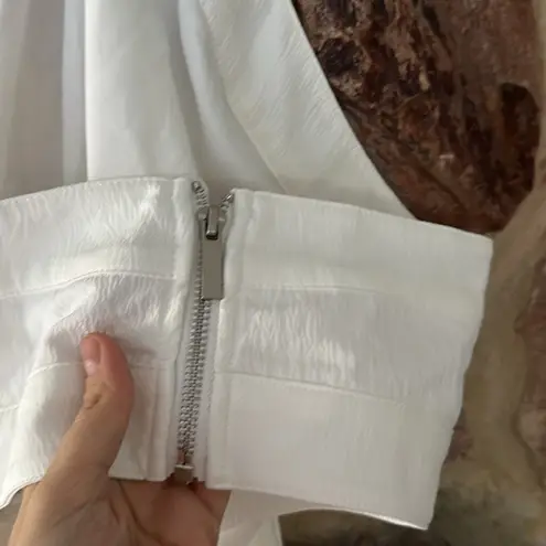 Commense Crisscross Cutout Halter Split Knit Long Dress size small White