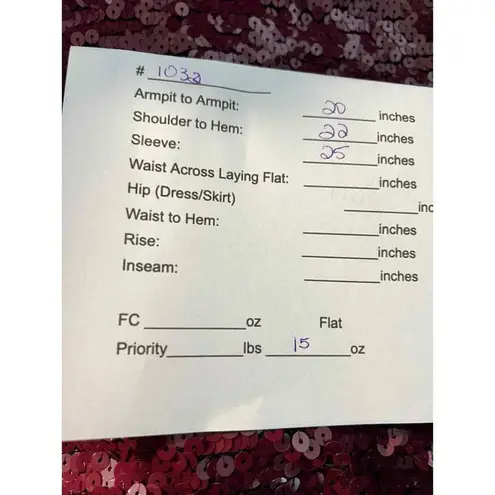 AVIU Bordeaux Sequin Striped Long Sleeve Sweater Size 46 Large US Red