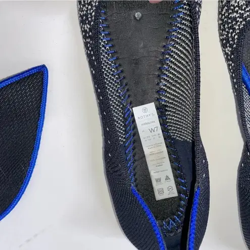 Rothy's Retired Limited Edition Slate Sparkly Metallic The Point Flats Size 7