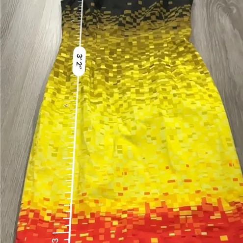 Karen Millen Black Ombre Colorful Block Print Sleeveless Mini Dress Size 4