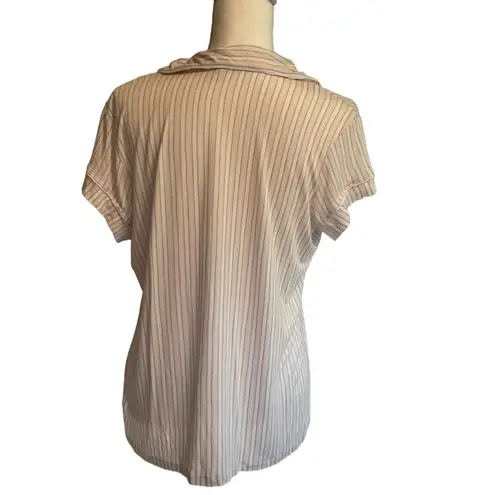 Eberjay Eberjey Peach And Lavender Striped Pajama Top Sz Large