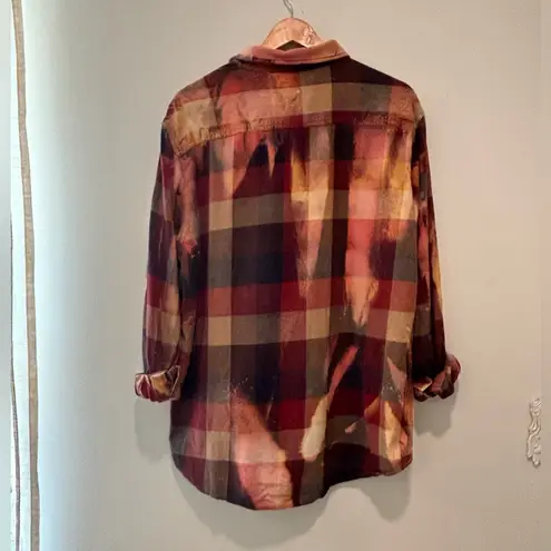 Franklin Flannels Vintage Bleach Splattered Button Down Size L