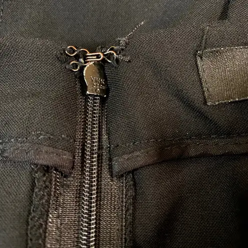 Body by Victoria Skirt Women's Black Button Back Career Business Sz 4 *FLAW