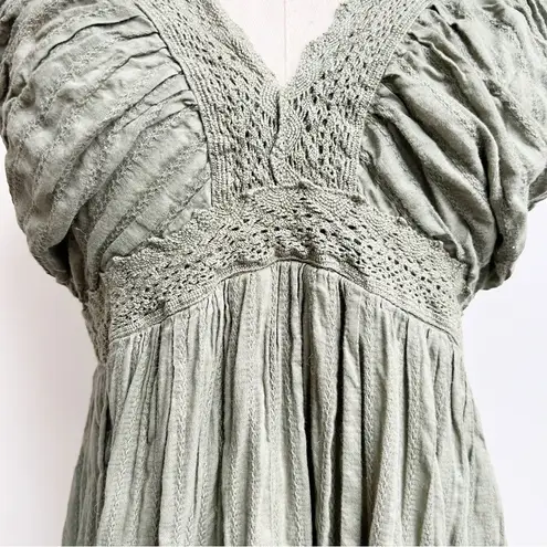 J.F.W Vintage Vintage 90s Green Embroidered Sun Dress size 6