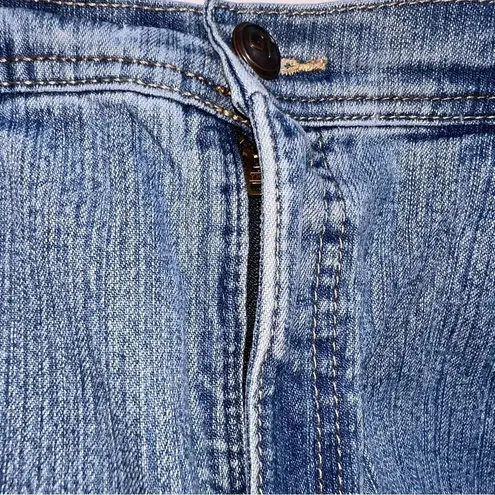 Gloria Vanderbilt Medium Wash Straight Leg High Rise Mom Denim Jeans-Size W34