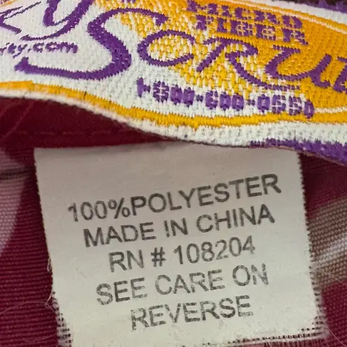 Silky Soft Scrubs Women Top XL Burgundy Pink Floral Microfiber Workwear Uniform