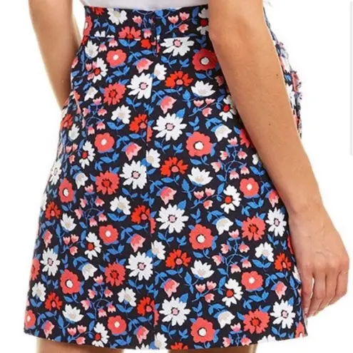 Kate Spade  Shore Thing Daisy Jaquard A-Line Skirt Women's‎ 6 Navy Pink Casual
