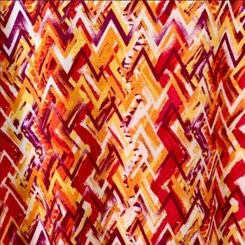 belle du jour Citrus Orange White Chevron Tank Size Medium