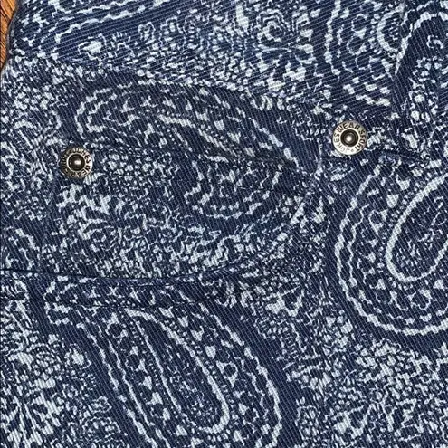 Jones Wear SPORT blue paisley jean skirt 4