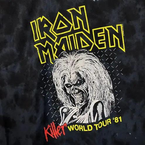 Iron Maiden Killers World Tour 81 Tie Dye Tshirt size Medium