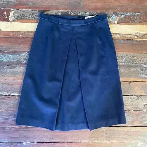 L'AUTRE CHOSE Italian Virgin Wool Box Pleat Skirt Made in Italy Sz 42/US 6💚🎀 Blue