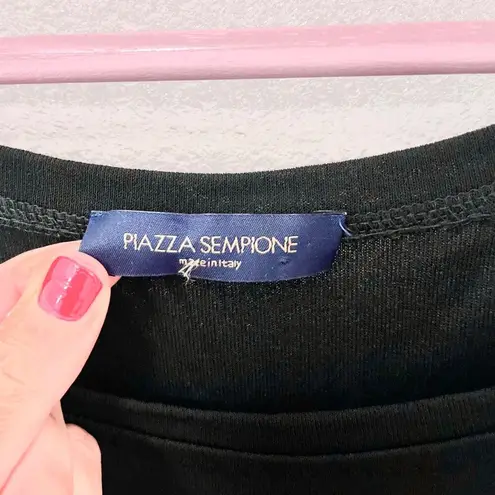 Piazza Sempione Dress Black Sleeveless with Bateau Neckline Size IT 46/ US L
