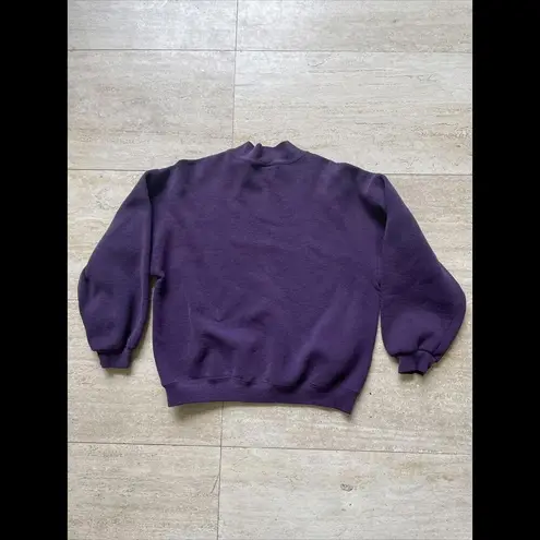 Vintage Chic Sweater‎ Womens M Purple Blank Crewneck Sweatshirt Pullover 90s Size M