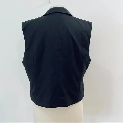 Ports 1961 100% wool and 100% silk lining cut out vest NEW Black Size 12