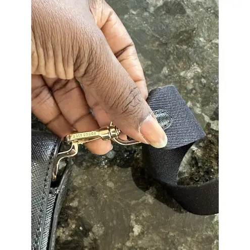 Kate Spade Black Leather Saddle Bag