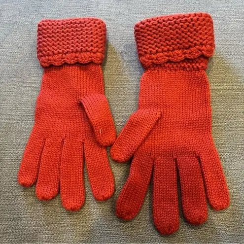 Calvin Klein  Red Knit Gloves