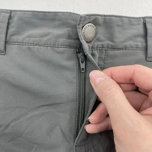 Eddie Bauer  8 Travex Skirt Skort Under Shorts Gray Outdoor Hiking Women’s Pocket