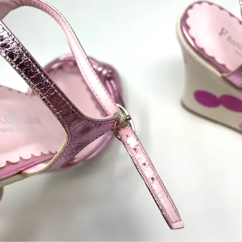 FRANCO BARBIERI wedge sandals, size 7.5, made in Italy