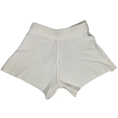 We Wore What Chunky Cozy Stitch Pull On Sweater Short XS Ivory NWT