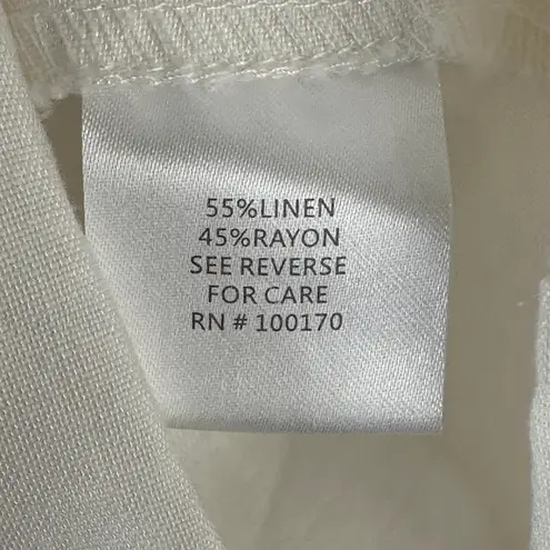 NWT Darjoni Jacket Womens XL White Linen Zip Front Casual Neutral Lightweight