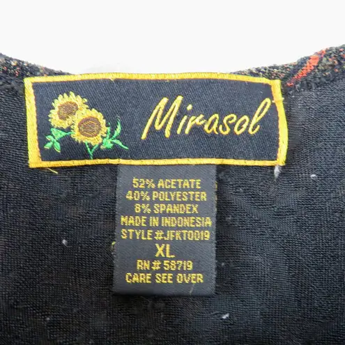 Mirasol 1990s Vintage Brown Paisley Retro Sleeveless Top Blouse Tank Large