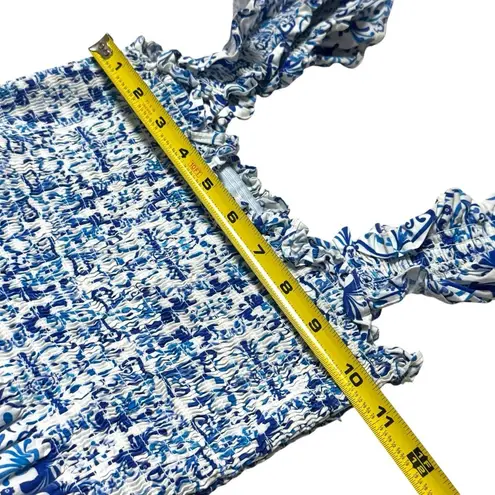 Hill House  Ellie Nap Dress Ruffle Smocked Cottagecore Milk Maid Trad Wife XS