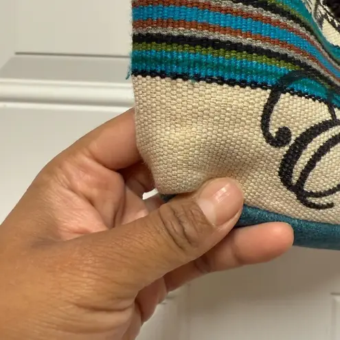 Beautiful Ecuador Turquoise Bead Printed Cross Body Bag Blue