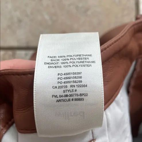 Wilfred Nocturne Vegan Leather Short Cognac Tan Size 2