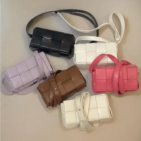 Zenana Outfitters New!White Vegan Leather Purse Crossbody Shoulder Sling Bag Belt Waist Fa…